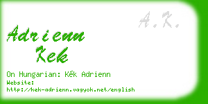 adrienn kek business card